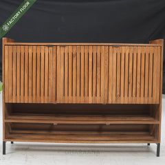 Sylvan Wooden Full Size Shoe Cabinet - Shoe Racks - Gharaana
