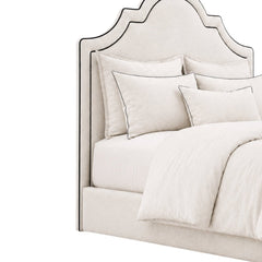 Victorian 100% Solid Wood Upholstered Bed - Beds - Gharaana