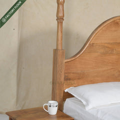 Anaya 100% Solid Wood Poster Bed - Beds - Gharaana