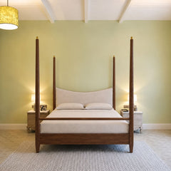 Japandi 100% Solid Wood Poster Bed - Beds - Gharaana