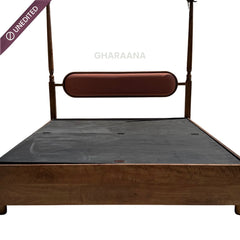 Aqua 100% Solid Wood Bed - Beds - Gharaana