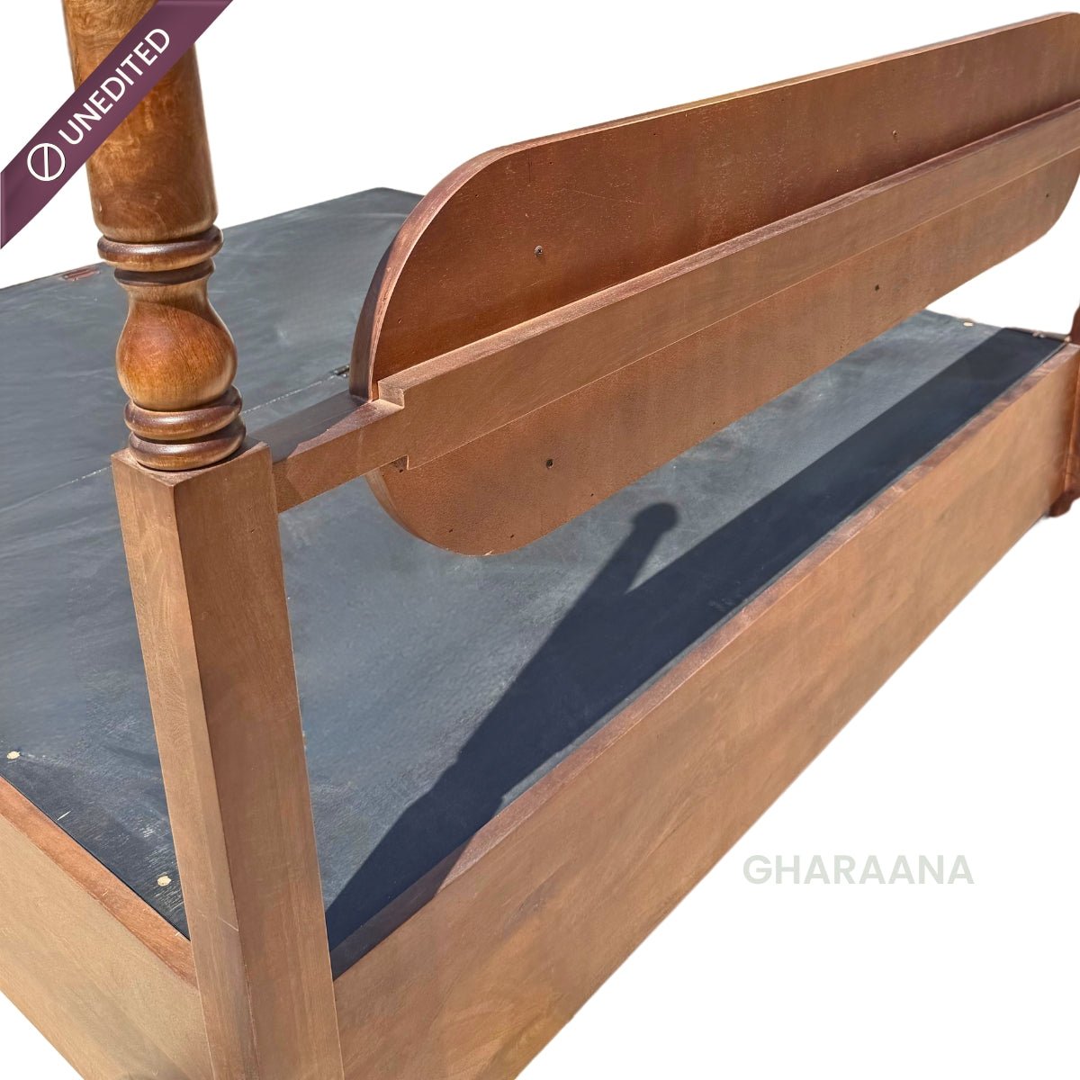 Aqua 100% Solid Wood Bed - Beds - Gharaana