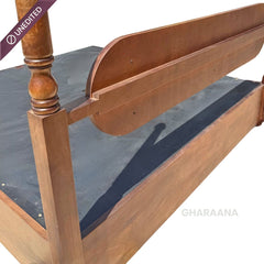 Aqua 100% Solid Wood Bed - Beds - Gharaana