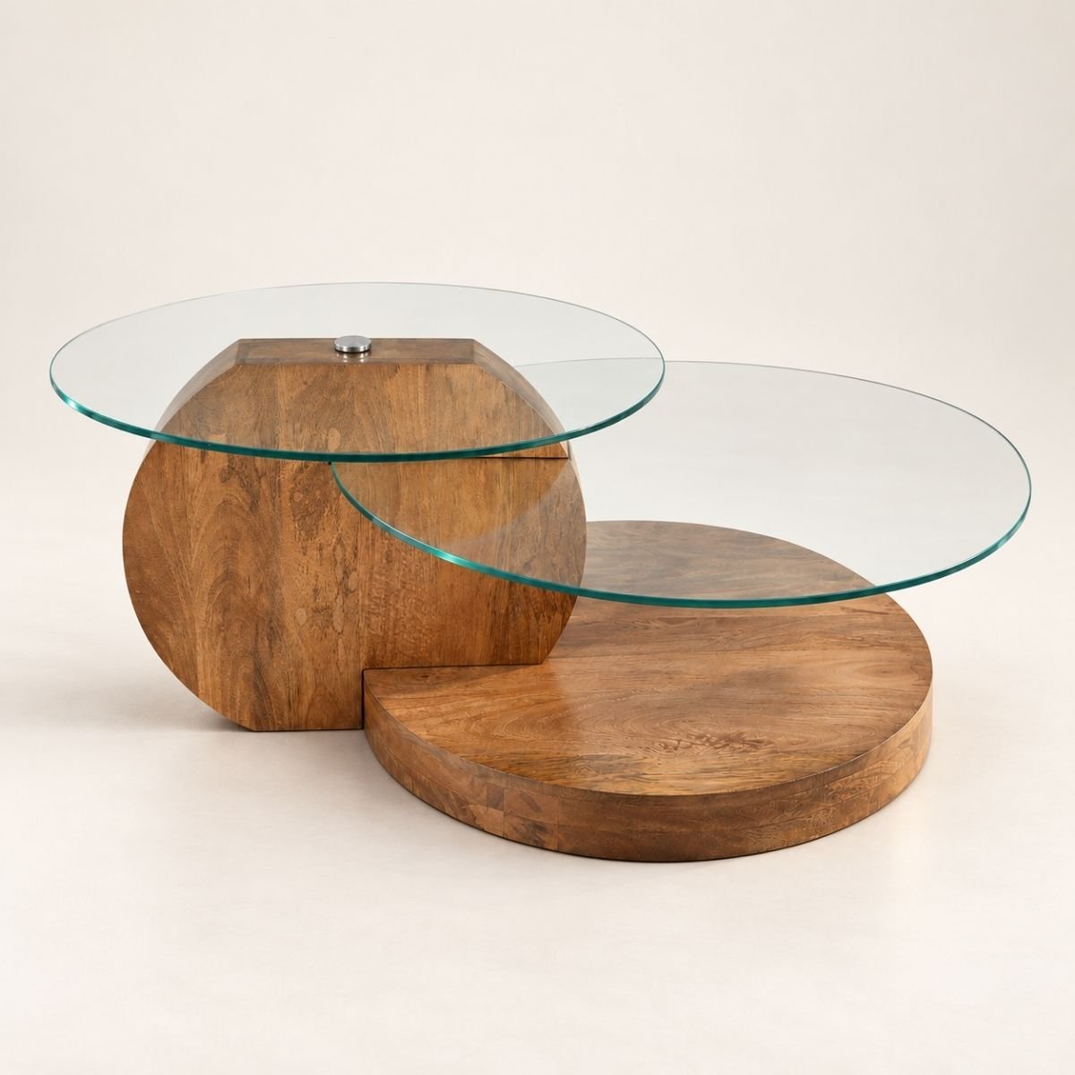 Bunch Glass Top Nesting Centre Table - Centre Tables - Gharaana