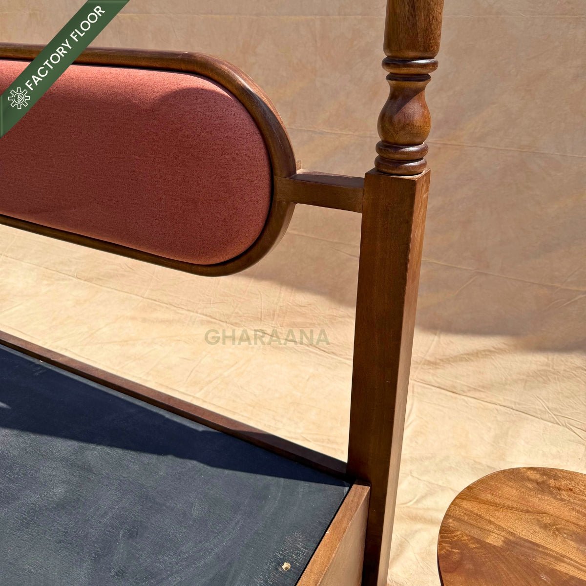 Aqua 100% Solid Wood Bed - Beds - Gharaana