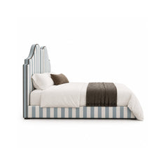 Archie 100% Solid Wood Upholstered Bed - Beds - Gharaana