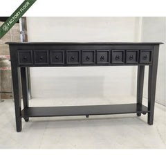 Ella Wooden Console Table_Noir Black - Console Tables - Gharaana