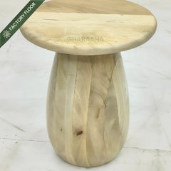 Akira Oval top Solid Wood Center Table & Side Table Combo - Centre Tables - Gharaana