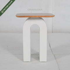 Veda Armchair with Vaayu Side Table Combo (Set of 2) - Armchairs - Gharaana