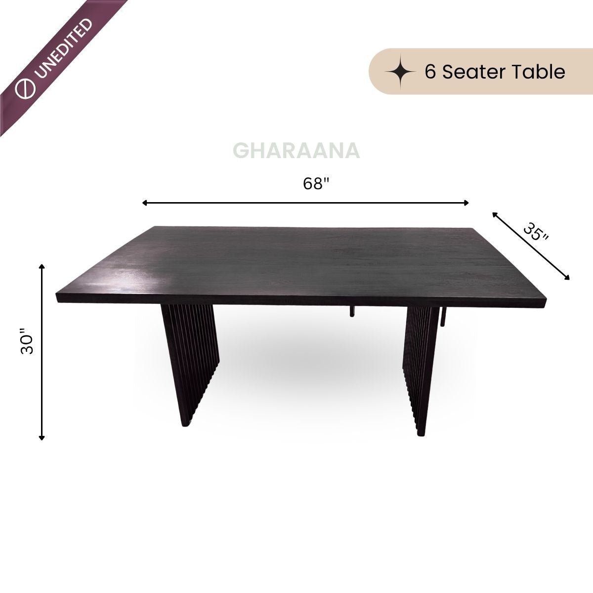 Flute Wooden Dining Table Set - Dining Set - Gharaana