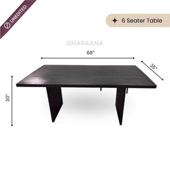 Flute Wooden Dining Table Set - Dining Set - Gharaana