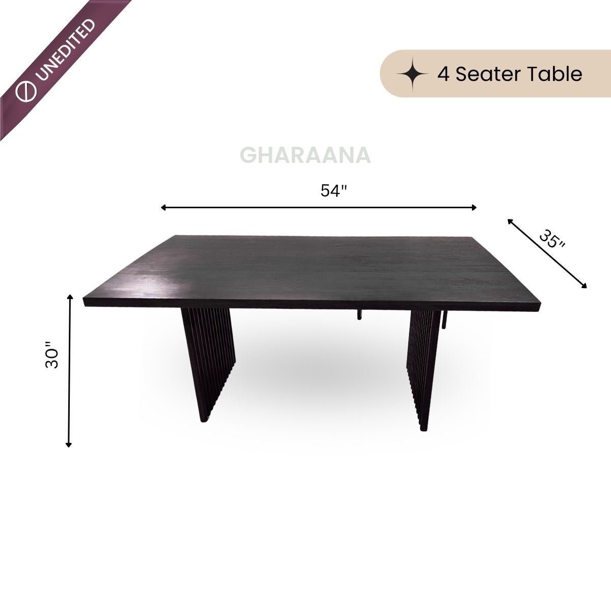 Flute Wooden Dining Table Set - Dining Set - Gharaana