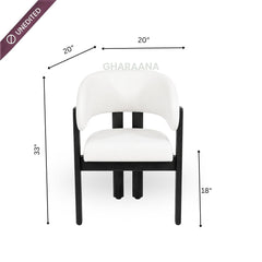 Flute Wooden Dining Table Set - Dining Set - Gharaana
