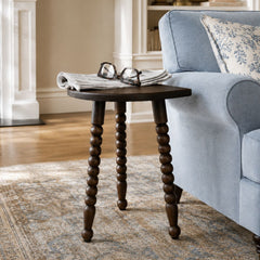 Swan Semi-circle Wooden Side Table - Side Tables - Gharaana