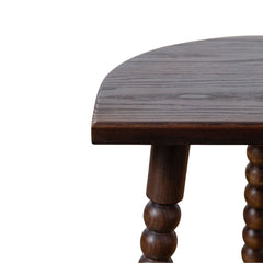 Swan Semi-circle Wooden Side Table - Side Tables - Gharaana