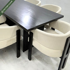 Flute Wooden Dining Table Set - Dining Set - Gharaana
