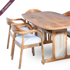 Harmony Wooden Dining Table Set - Dining Set - Gharaana