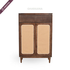 Helen Wooden Full Size Shoe Cabinet - Shoe Racks - Gharaana