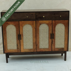 Tira Wooden Full Size Shoe Cabinet - Shoe Racks - Gharaana