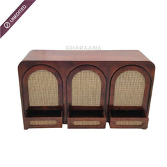 Vyut Wooden 54" Crockery Cabinet - Credenza Hutches - Gharaana