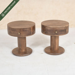 Avo Wooden Bedside Table - Bedsides - Gharaana