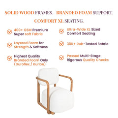 Ojas Armchairs with Vaayu Side Table Combo - Armchairs - Gharaana