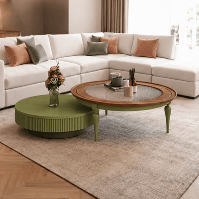 Virgo Solid Wood Centre Table - Centre Tables - Gharaana
