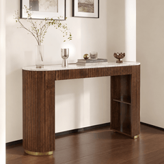 Sloan Marble-Top Console Table - Console Tables - Gharaana