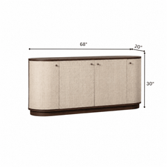 Maya Wooden Storage Cabinet - Entertainment Centers & TV Stands - Gharaana
