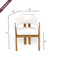 Flute Wooden Dining Table Set - Dining Set - Gharaana
