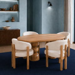 Somany Wooden Dining Table Set - Dining Set - Gharaana