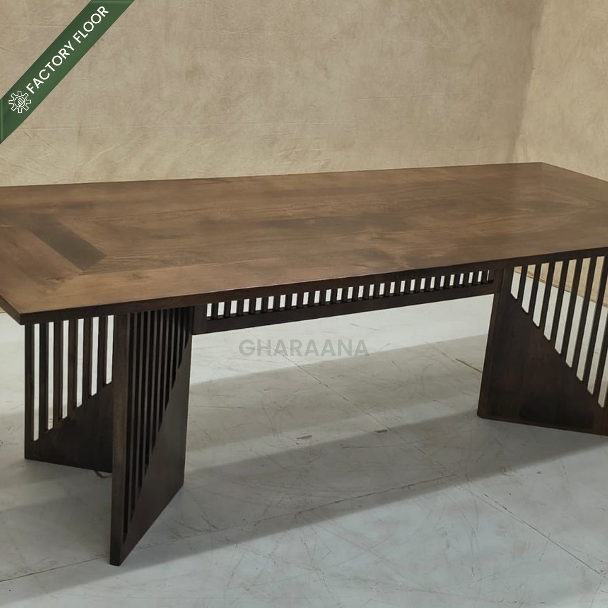 Rida Wooden Dining Table Set with chairs - Dining Set - Gharaana