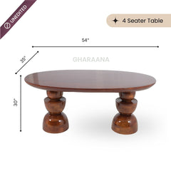 Somany Wooden Dining Table Set - Dining Set - Gharaana