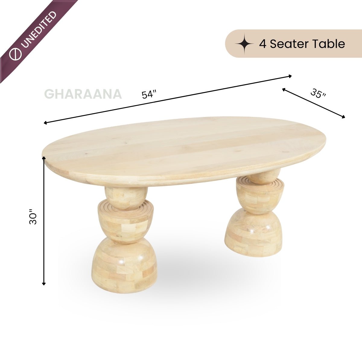 Somany Wooden Dining Table Set - Dining Set - Gharaana