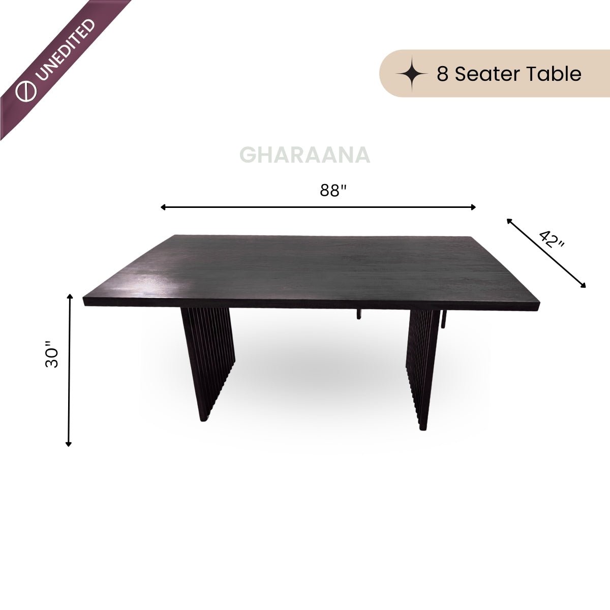 Flute Wooden Dining Table Set - Dining Set - Gharaana