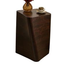 Myra Twisted Wooden Side Table - Side Tables - Gharaana