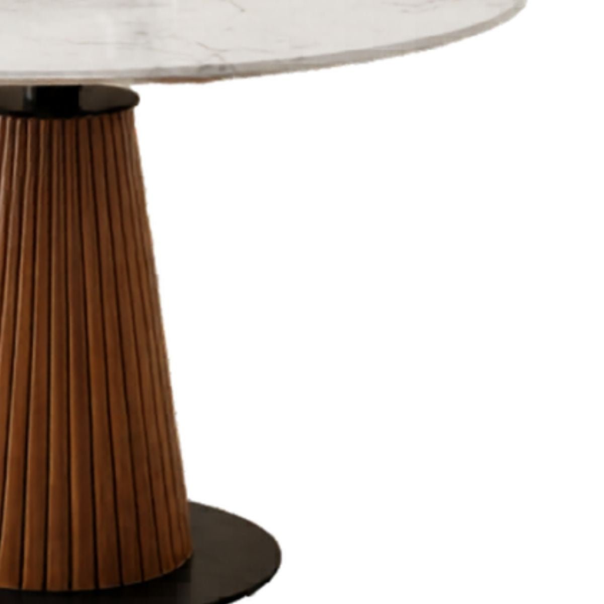 Serene Marble Top Wooden Dining Table Set - Dining Set - Gharaana