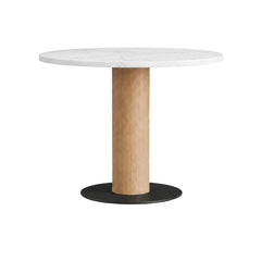 Orbit Marble Top Wooden Dining Table Set - Dining Set - Gharaana