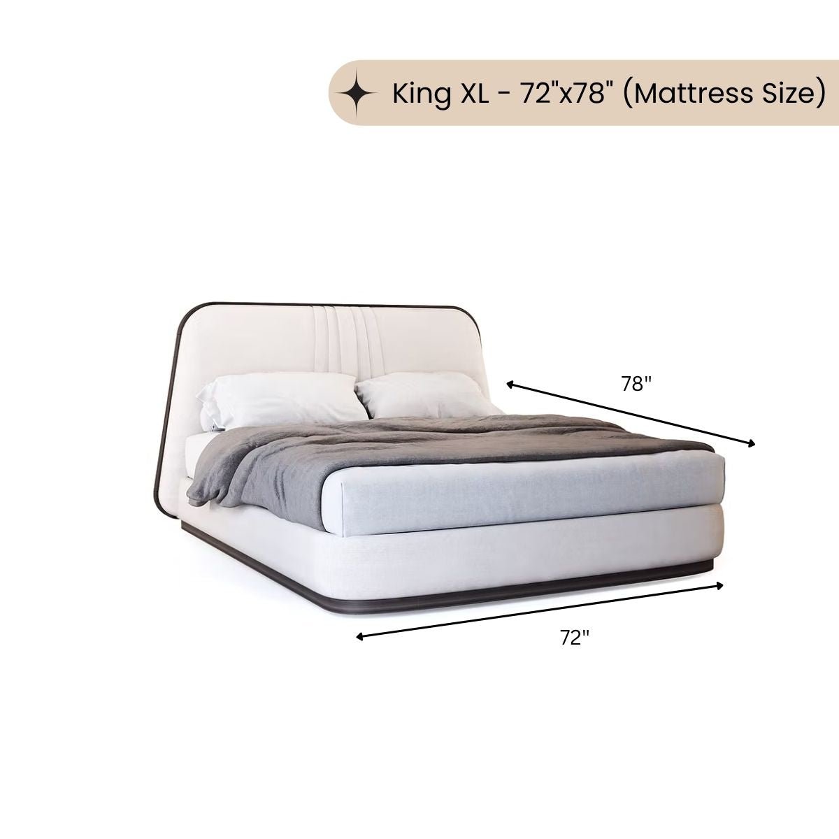 Duke 100% Solid Wood Upholstered Bed - Beds - Gharaana