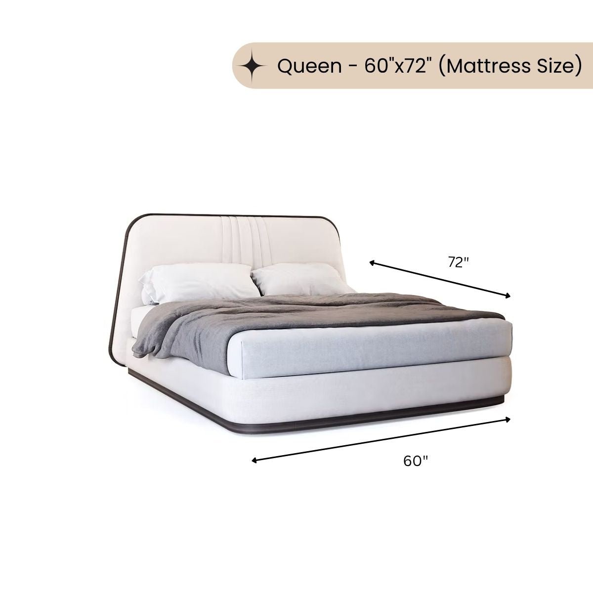 Duke 100% Solid Wood Upholstered Bed - Beds - Gharaana