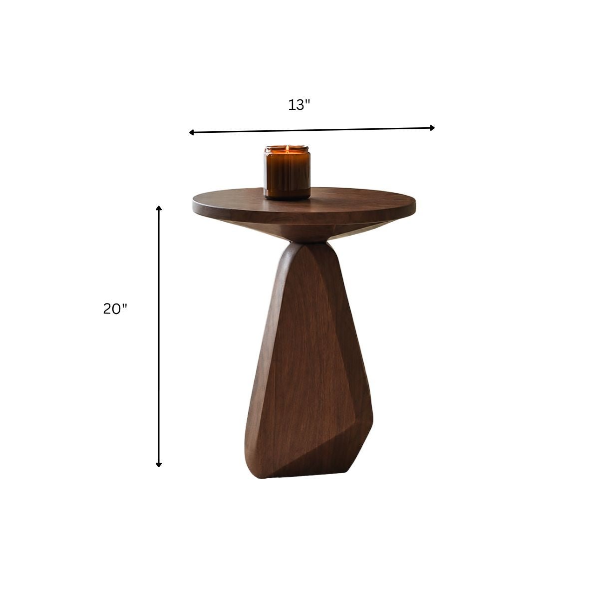 Gravity Abstract Wooden Side Table - Side Tables - Gharaana