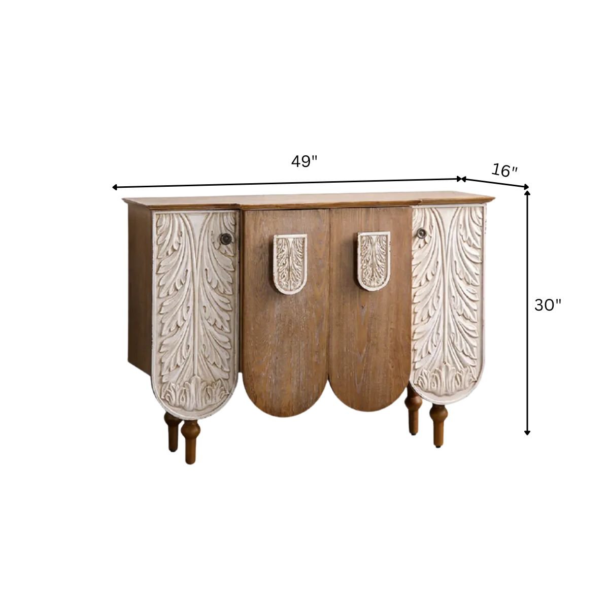 Victorian Wooden Storage Cabinet - Entertainment Centers & TV Stands - Gharaana