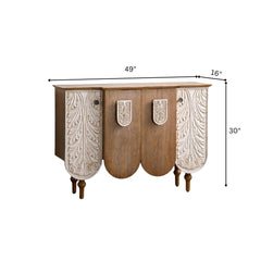 Victorian Wooden Storage Cabinet - Entertainment Centers & TV Stands - Gharaana