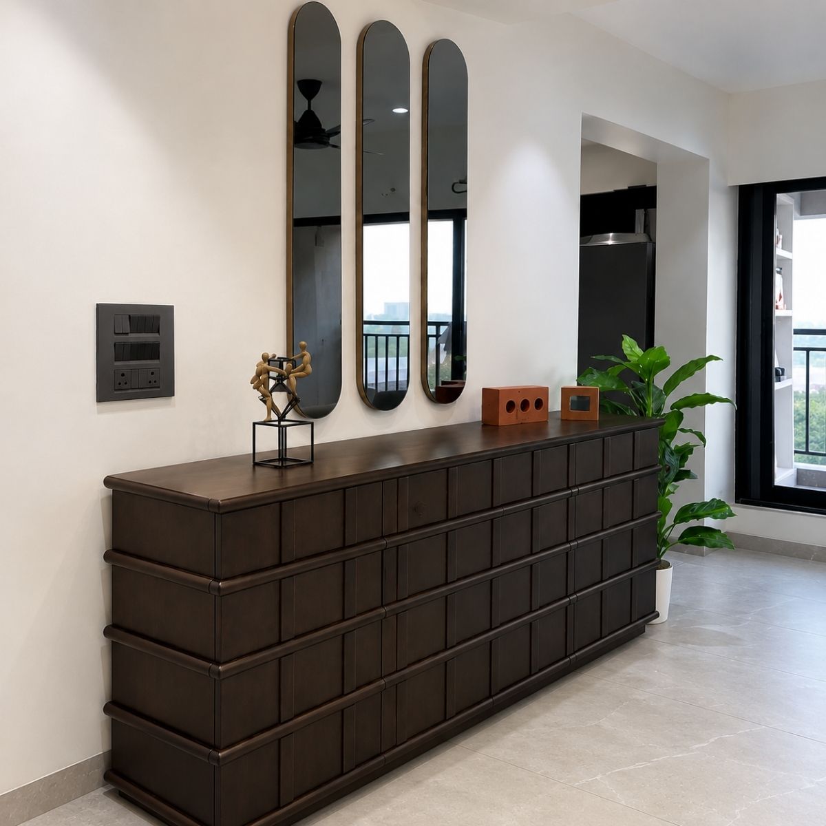 Noir Wooden Full Size Storage Cabinet - Entertainment Centers & TV Stands - Gharaana
