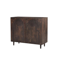 Flute Wooden Storage Cabinet - Entertainment Centers & TV Stands - Gharaana