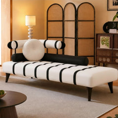 Ecplise Striped Upholstered Daybed - Sofas - Gharaana