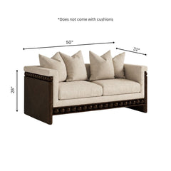 Pearl Wooden Upholstered Sofa - Sofas - Gharaana