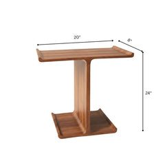 Bella T-shaped Wooden Side Table - Side Tables - Gharaana