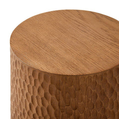 Noor Carved Wooden Side Table - Side Tables - Gharaana