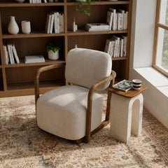 Ojas Armchairs with Vaayu Side Table Combo - Armchairs - Gharaana